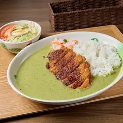 Pork cutlet green curry rice