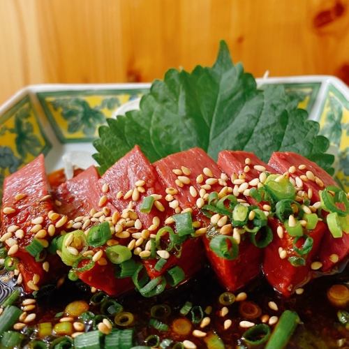 Wagyu beef heart sashimi