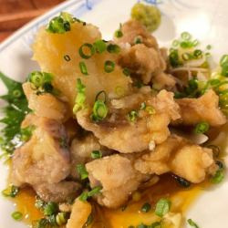 Chicken Neck Meat with Daikon Radish and Ponzu Sauce