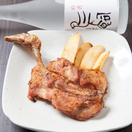 Grilled chicken with bones