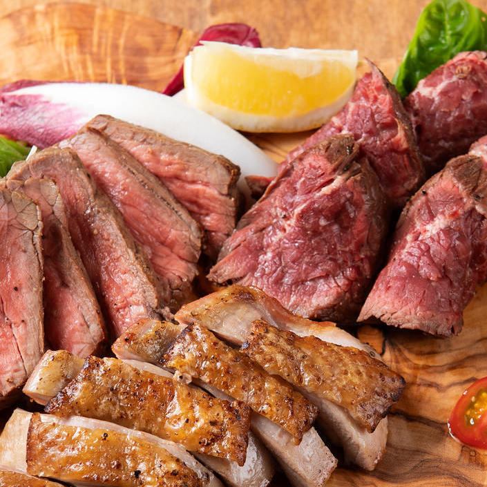 와규 모모 고기, 쇠고기 램프, 쇠고기 3종 지극의 모듬