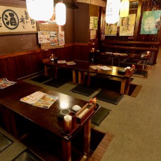 ゆったりお座席♪会社宴会や模合など大人数での飲み会にも◎お子様連れのお客様でも安心の座敷席です。