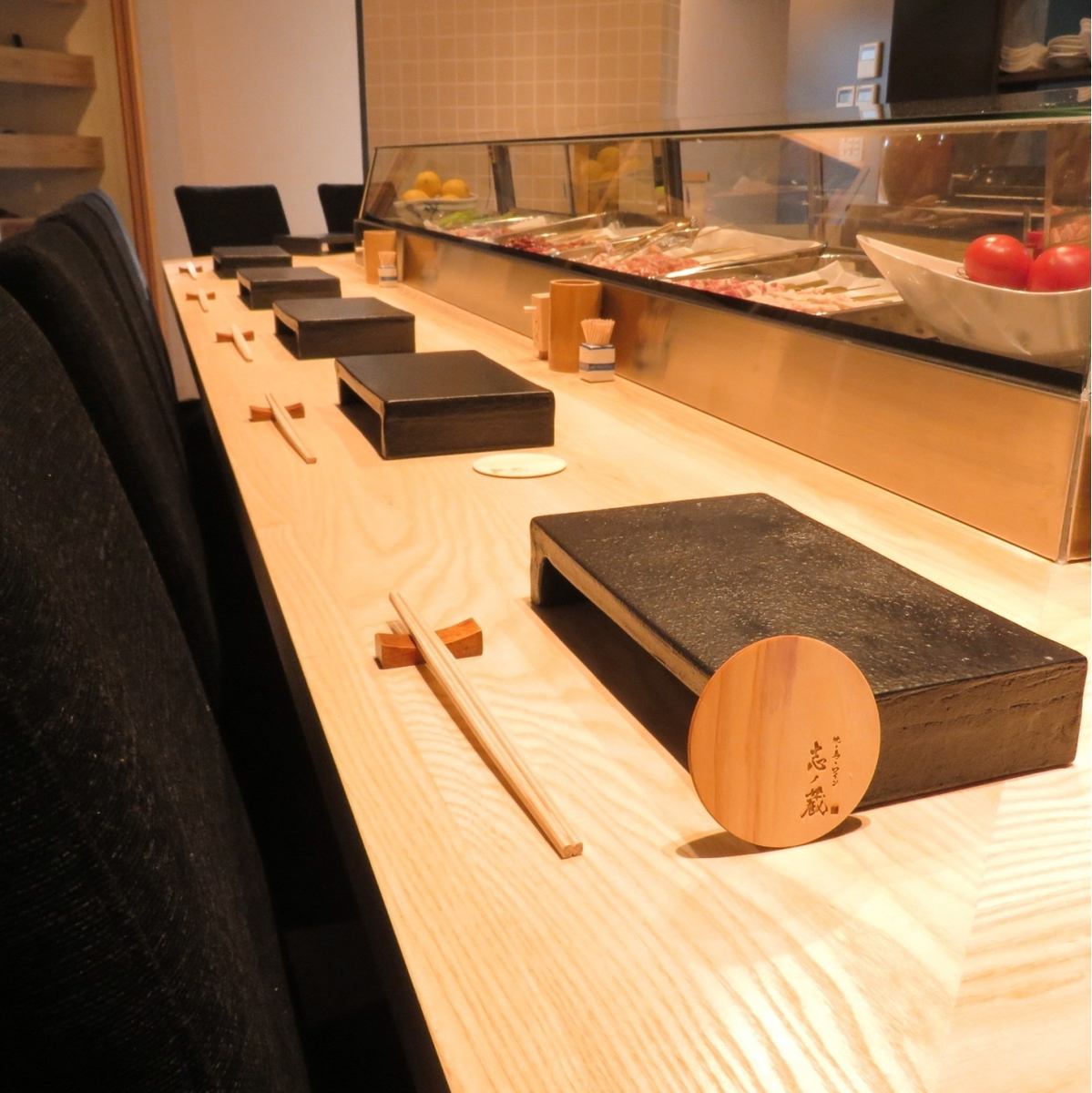 Fashionable and luxurious counter seats are also available ◎ Recommended for dates ♪