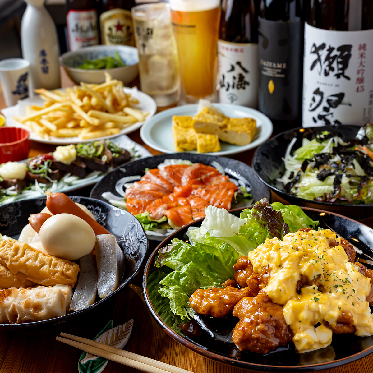 塩おでんと手作りチキン南蛮が自慢の居酒屋。観光のお客様も大歓迎!