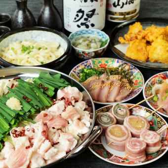 【2.5時間飲み放題付】ボリューム満点◎5500円の特選コース！野菜巻き串、選べる鍋含む全12品