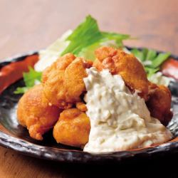 Chicken Nanban Tartare using “Sakamoto no Kurozu”