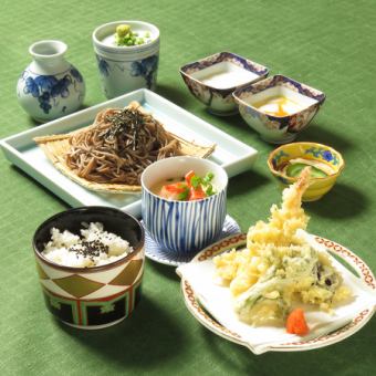 夏の天麩羅蕎麦ランチ(6月7月8月)