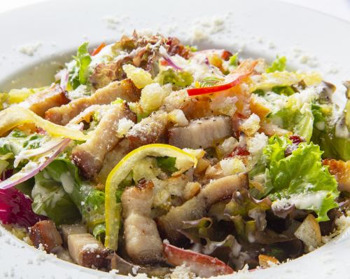 Caesar Salad with Homemade Bacon and Grana Padano