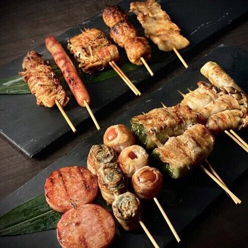 素材の旨味を引き出す、こだわりの串焼き