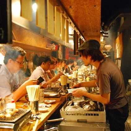 ライブ感あるカウンター席