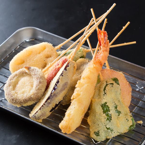 【揚げたての旨さ◎】種類豊富なこだわりの串揚げ