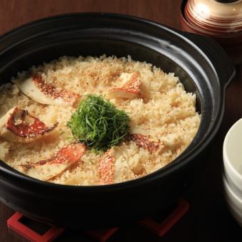 【ランチタイム用おまかせショートコース】土鍋炊き込みご飯やお刺身など全6品5500円（税込）