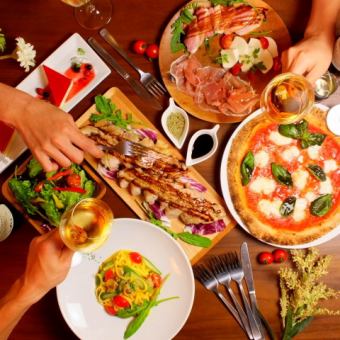 3-hour plan ☆ 5,000 yen with all-you-can-eat fries, authentic oven-baked pizza, 12 kinds of pizza, and all-you-can-drink
