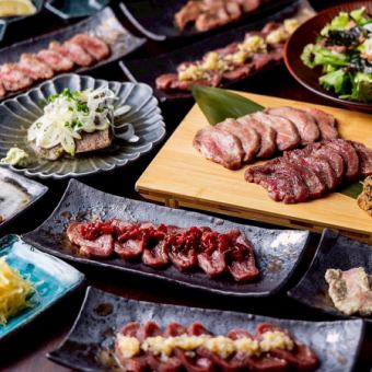 5000円！平日3時間飲み放題付き！全10品【満足コース】人気の牛タン牡蠣ブランド野菜と飲み放題