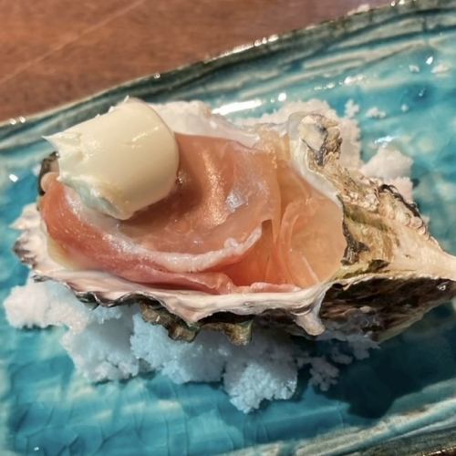 牡蠣×生ハムチーズ