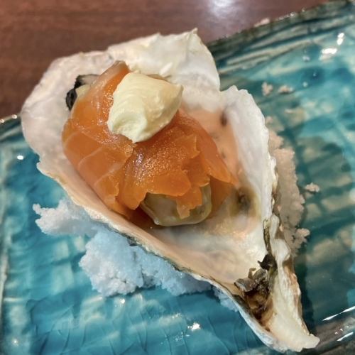 牡蠣×サーモンクリームチーズ