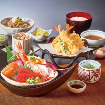 お刺身天ぷら定食