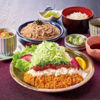 【こだわり豚ロース】梅おろしとんかつ定食 お得な茶碗蒸し付