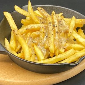 French fries anchovy cream