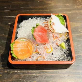 Assortment of 3 sashimi items