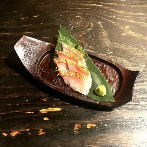 Golden sea bream sashimi