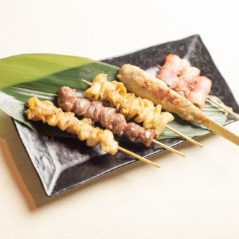 Assortment of 5 types of skewers