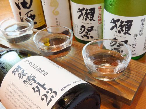 There are many delicious sake and premium shochu ♪