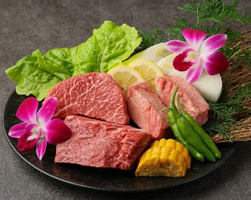 龍盛り（タン・和牛赤身・ハラミ）