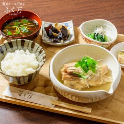 メカジキのハーモニカ塩煮定食