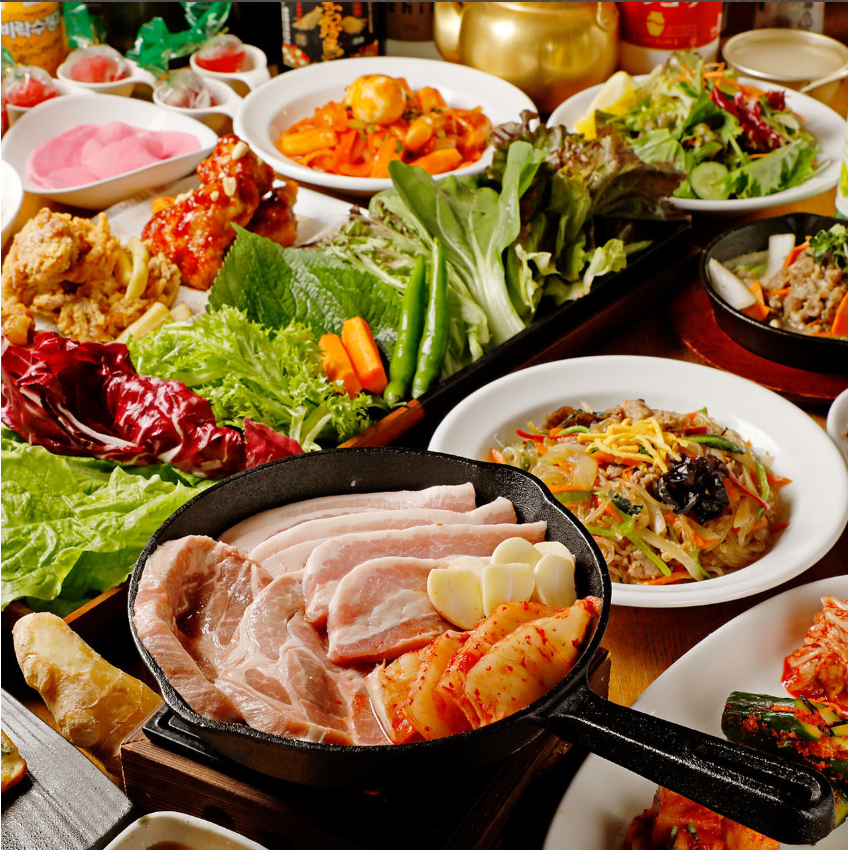◆ We are proud of the course where you can enjoy authentic Korean food ♪ ◆ Good location, 1 minute walk from Hakusan station!