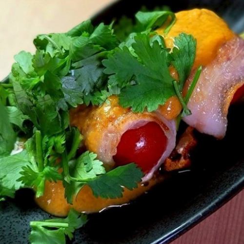 Shrimp and tomato tom yum goong skewers