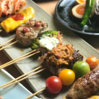 ‐串焼きで宴会‐『いろどり野菜肉巻き串コース』 4,000円(税込)