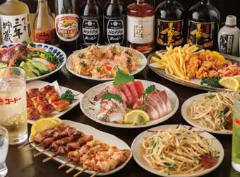 【料理7品+2時間半飲み放題付き】宴会にお得な飲み放題コース