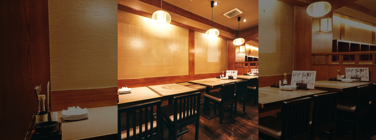 請在以平靜的日式為主題的餐廳度過輕鬆的時光。
