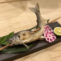 鮎の原始焼き