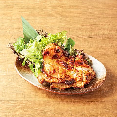 Grilled chicken thigh with miso sauce