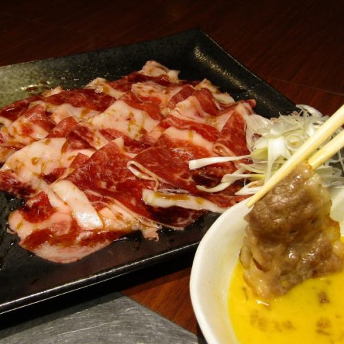 とき玉子で食べる焼すき焼きロース