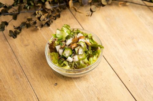 Seaweed and okra choregi salad