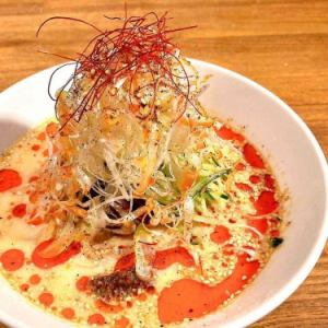 牛豚鶏濃厚スープのホルモン担々麺