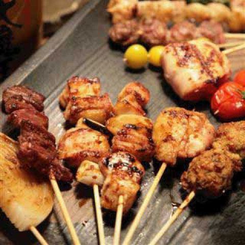 Charcoal-grilled skewers are our signature menu !!