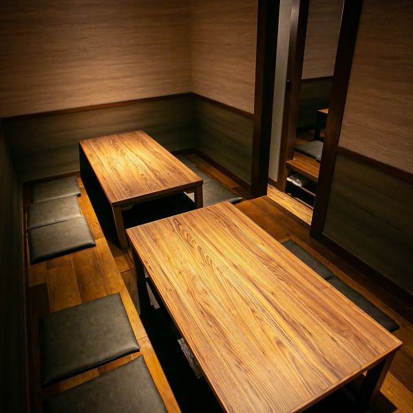 The digging type private room can be used by a large number of people! It is a completely private room so you can enjoy it slowly with your family ◎ It can be used by 3 to 16 people.The calm atmosphere of the store is perfect for dates ♪