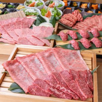 [仅限烹饪] ◆ 花套餐 ◆ 特产、稀有部位等 11 道菜品、2 种肉类寿司等 9,880 日元（含税）