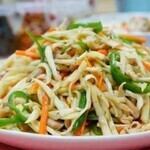 まこも茸、豚肉とピーマンの細きり炒め