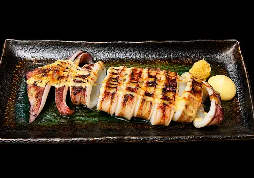 Grilled whole squid