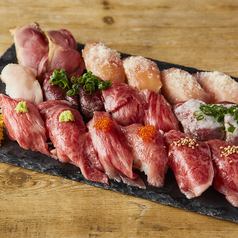 【新宿話題のグルメ！】3時間飲み放題付８品「とろける肉寿司食べ放題コース」3980円→2980円