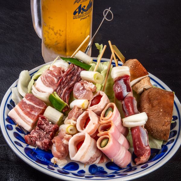 [Recommended set 1] “Yakitori” and “Genuine 500ml mug of draft beer”!