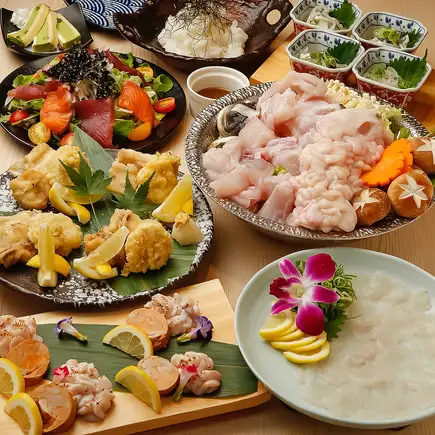豪華!!フグと雲子のてっちり極みコース 全11品 税込7000円