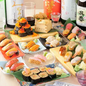 【11月4日~】金土祝前日早い時間限定■高級赤酢鮨食べ放題プレミアムコース5500円(税込)72種