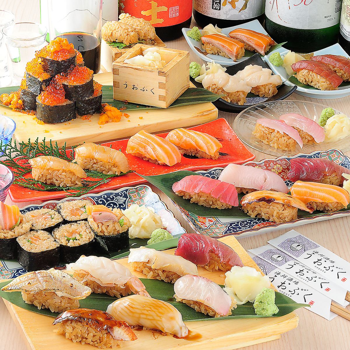 All-you-can-eat high-class sushi and red vinegar sushi! Popular seafood bar♪ Right in front of Umeda M6 exit★NEW OPEN in Umeda★