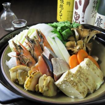 [僅限總店]海鮮火鍋套餐6,000日圓+2小時5道菜無限暢飲